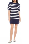 Fifteen Twenty Georgette Stripe Cotton Blend Sweater Dress