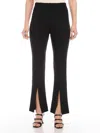 Fifteen Twenty Harlow Slit Hem Bootcut Pants In Black