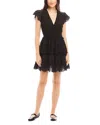 Fifteen Twenty Isla Eyelet Embroidered Minidress In Black