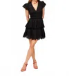 Fifteen Twenty Isla Eyelet Embroidered Minidress In Black