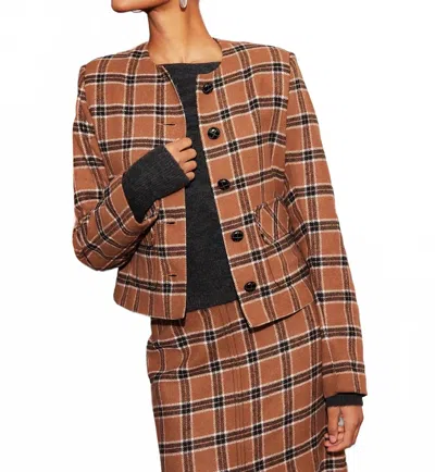 Fifteen Twenty Jackie Micro Jacket In Plaid In Multi