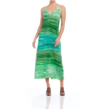 Fifteen Twenty Jade Maxi Slipdress In Tie Dye