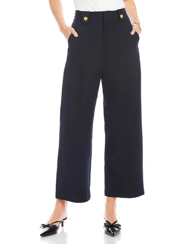Fifteen Twenty Janice Cropped Wide Leg Pants In Navy In Blue