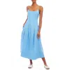 Fifteen Twenty Jessa Pleated Linen Blend Midi Sundress