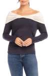 Fifteen Twenty Jillian Off-the-shoulder Top In Granite In Granite