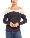 Fifteen Twenty Jillian Off-the-shoulder Top In Granite In Grey/ Neutral