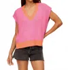 Fifteen Twenty Jules Sweater Vest In Pink In Pink
