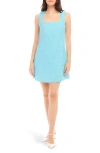 Fifteen Twenty Karina Linen Minidress In Capri Blue