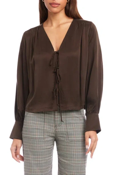 FIFTEEN TWENTY FIFTEEN TWENTY KAYLA TIE FRONT TOP