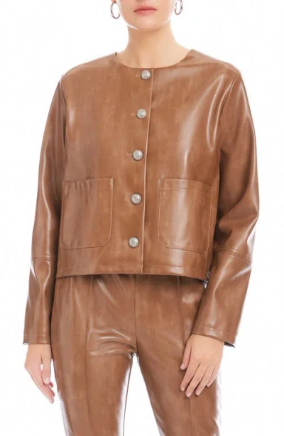 Fifteen Twenty Kaylyn Faux Leather Jacket In Brown