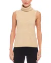 Fifteen Twenty Kelli Rib Sleeveless Turtleneck Sweater In Oat