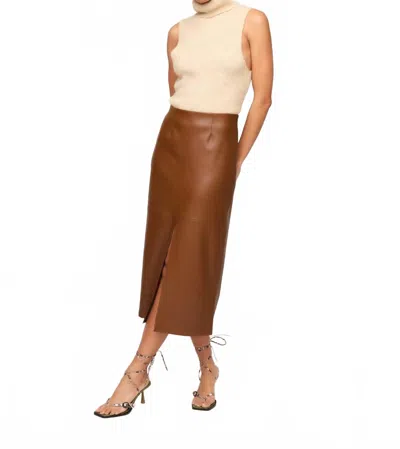 Fifteen Twenty Kelli Turtleneck Sweater Tank Top In Oatmeal In White