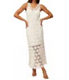 Fifteen Twenty Kelsie Crochet Dress In Ivory In Multi