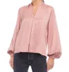 Fifteen Twenty Kiera Blouson Sleeve Top In Mauve In Multi
