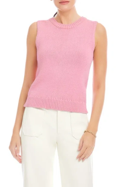 Fifteen Twenty Kimmy Keyhole Sweater Tank In Pink