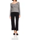 Fifteen Twenty Lana Crossover Drape Top In Silver In Gray