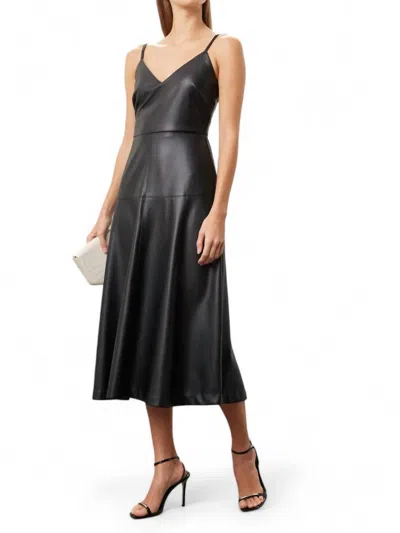 Fifteen Twenty Lana Faux Leather Dress In Black