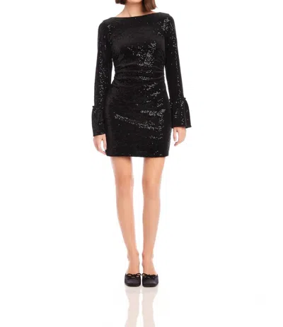 FIFTEEN TWENTY LAUREL BELL SLEEVE DRESS IN BLACK