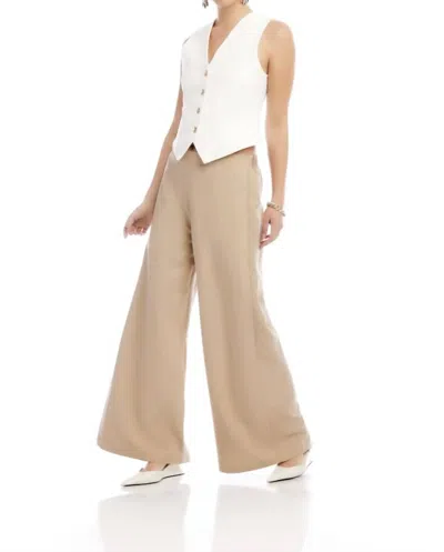 Fifteen Twenty Lily Wide Leg Pants In Khaki In Green