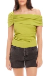 Fifteen Twenty Lizzie One-shoulder Top In Green