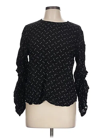 Pre-owned Fifteen Twenty Long Sleeve Blouse In Black
