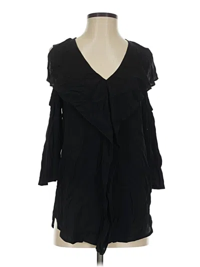 Pre-owned Fifteen Twenty Long Sleeve Blouse In Black