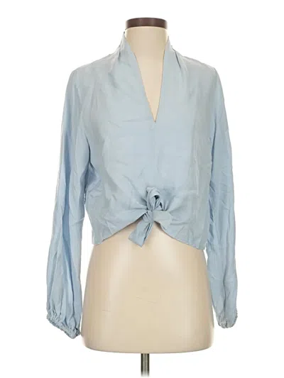 Pre-owned Fifteen Twenty Long Sleeve Blouse In Blue
