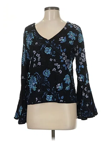 Pre-owned Fifteen Twenty Long Sleeve Blouse In Blue
