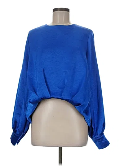 Pre-owned Fifteen Twenty Long Sleeve Blouse In Blue