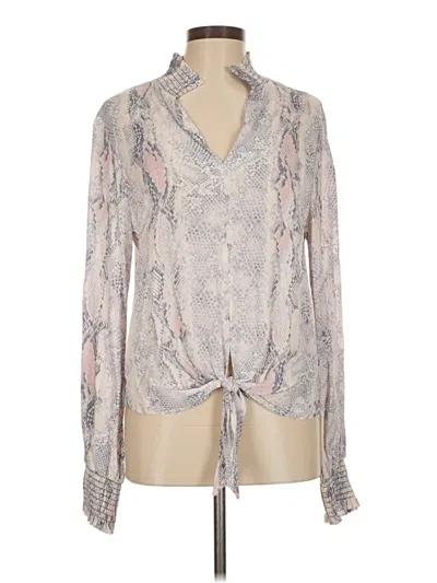 Pre-owned Fifteen Twenty Long Sleeve Blouse In Gray