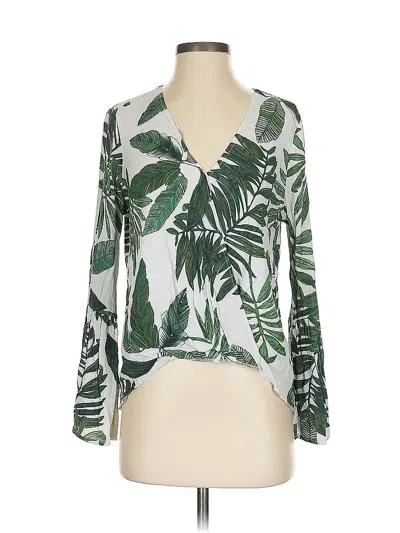 Pre-owned Fifteen Twenty Long Sleeve Blouse In Green