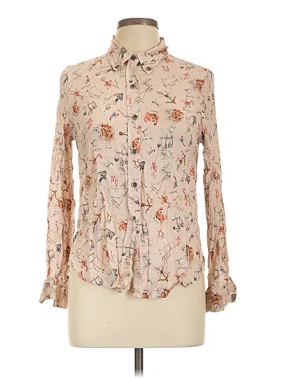 Pre-owned Fifteen Twenty Long Sleeve Blouse In Ivory