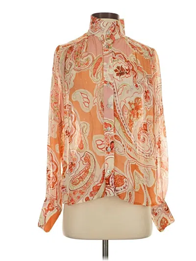 Fifteen Twenty Long Sleeve Blouse In Orange