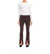 Fifteen Twenty Long Sleeve Side Shirred Top In White