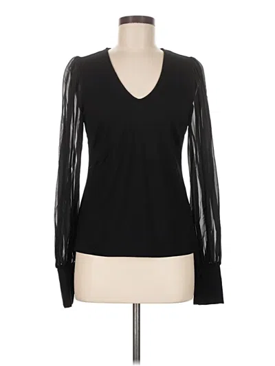 Pre-owned Fifteen Twenty Long Sleeve Top Black V Neck Tops