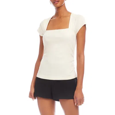 Fifteen Twenty Lorna Cap Sleeve Stretch Cotton & Modal Rib Top