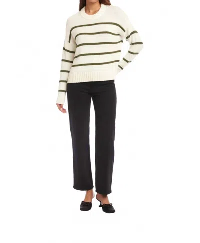 Fifteen Twenty Luca Crewneck Sweater In Stripe In Multi