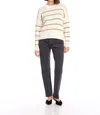 Fifteen Twenty Luca Crewneck Sweater In Stripe In Multi