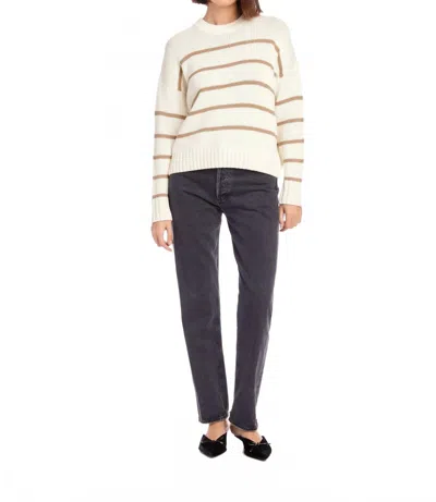 Fifteen Twenty Luca Crewneck Sweater In Stripe In Neutral