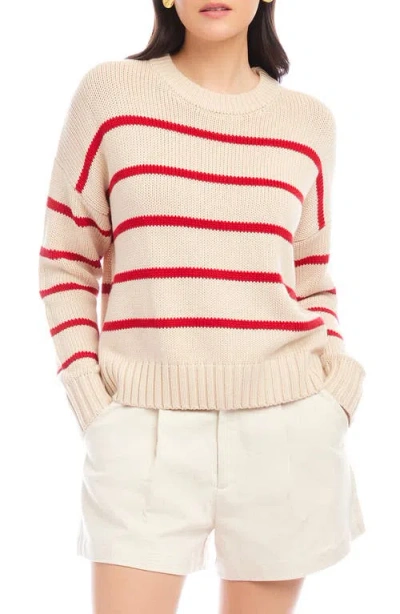 FIFTEEN TWENTY FIFTEEN TWENTY LUCA STRIPE CREWNECK SWEATER