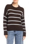 Fifteen Twenty Luca Stripe Crewneck Sweater In Multi
