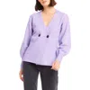 Fifteen Twenty Lucy Long Sleeve V-neck Cardigan In Lilac In Purple