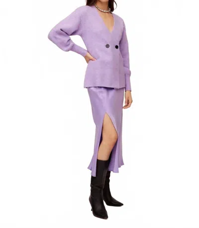 Fifteen Twenty Lucy Sweater Cardigan In Lilac In Purple