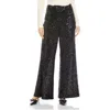 Fifteen Twenty Lynette Wide Leg Sequin Pants In Black