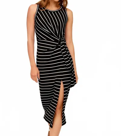 Fifteen Twenty Maddie Side-knot Midi Dress In Black