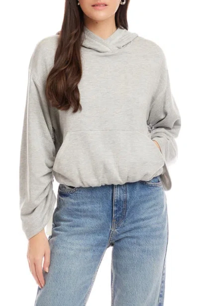 Fifteen Twenty Makenna Bubble Hoodie In Gray