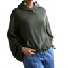 Fifteen Twenty Makenna Bubble Sweatshirt In Green In Gray