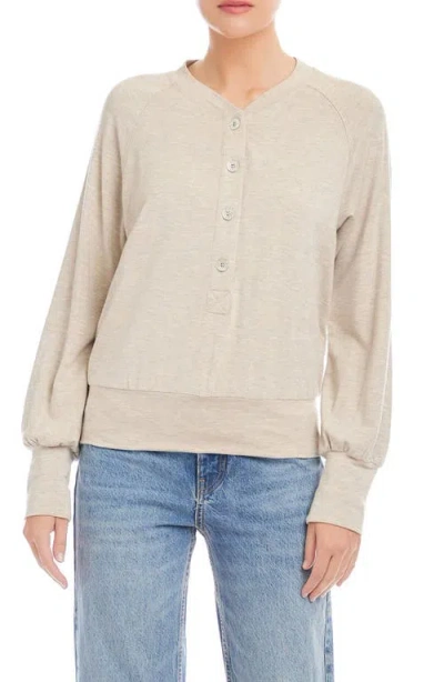 Fifteen Twenty Mara Henley Top In Neutral