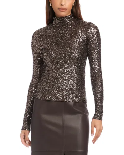 FIFTEEN TWENTY MARA SEQUINNED MOCK NECK TOP