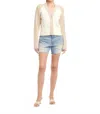 Fifteen Twenty Marina Colorblock Cardigan In White In White